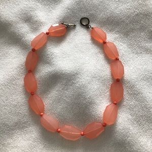 Peach beaded necklace